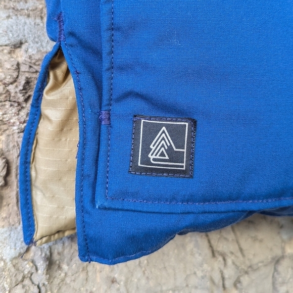 VTG Altra High Loft Prime Down Puffer Vest Size XS Blue Tan - Picture 2 of 9